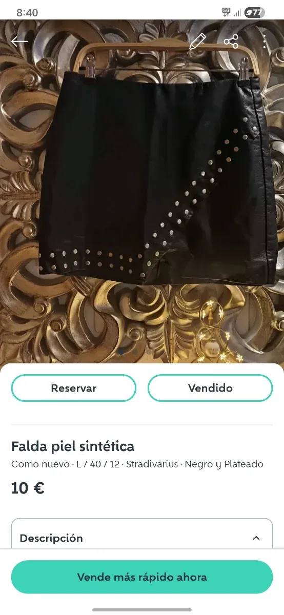 LotevCamisa vestir, camiseta y falda tachuelas