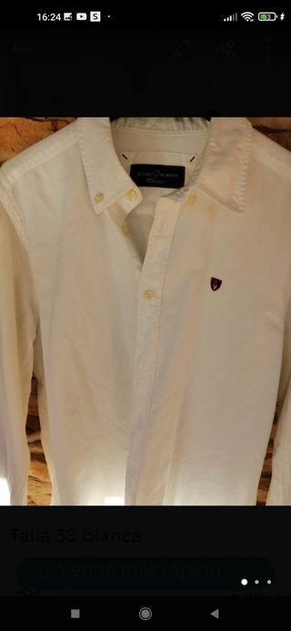 Camisa blanca algodón Álvaro Moreno de segunda mano por 10 EUR en  Palau-Solita I Plegamans en WALLAPOP