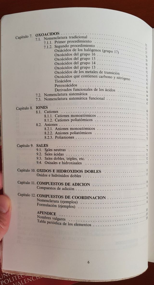 Formulación y nomenclatura de Química Inorgánica