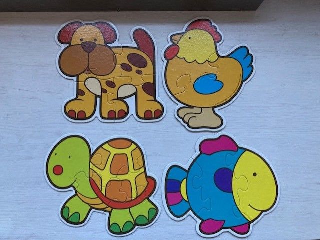 Puzzle form de 4 animales de Diset
