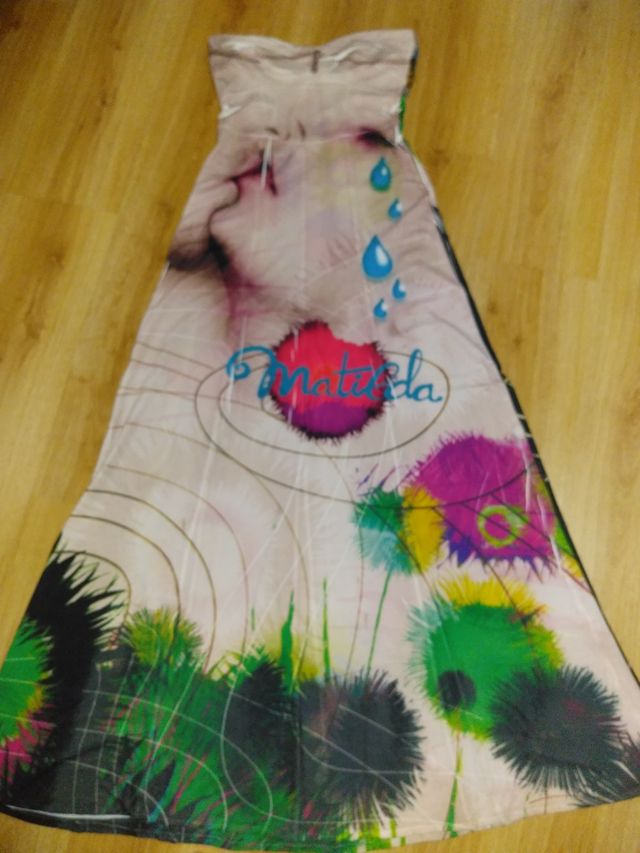 vestido fiesta palabra de honor