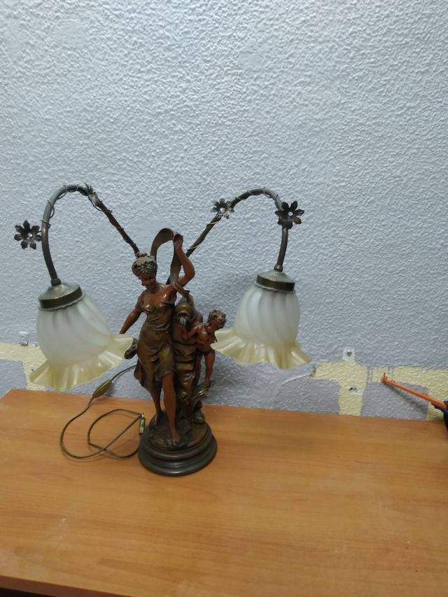 preciosa lampara años 60 de resina