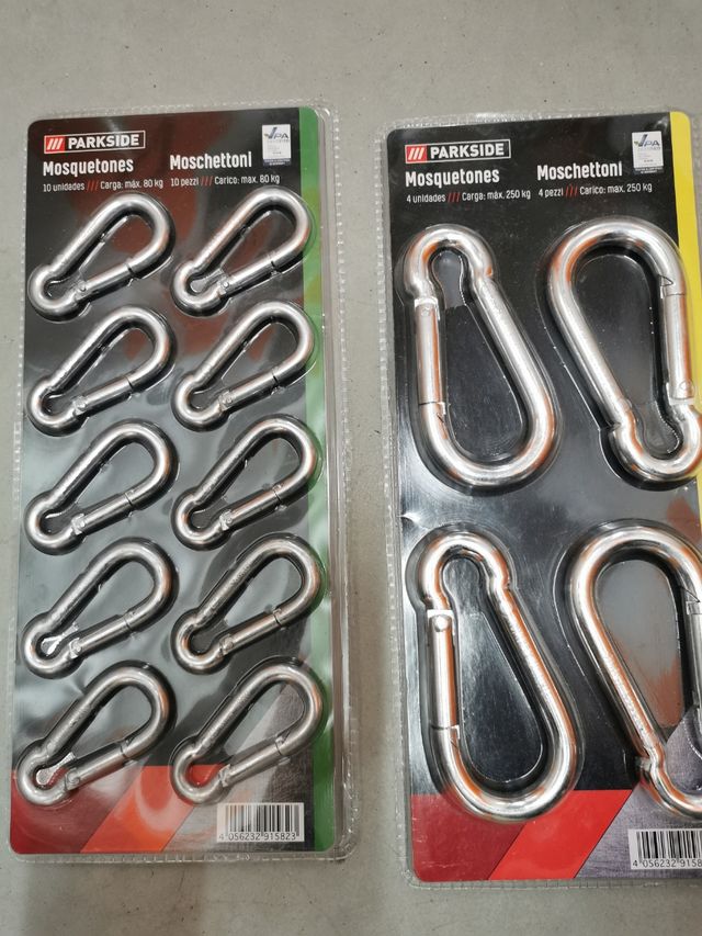 2 set di moschettoni