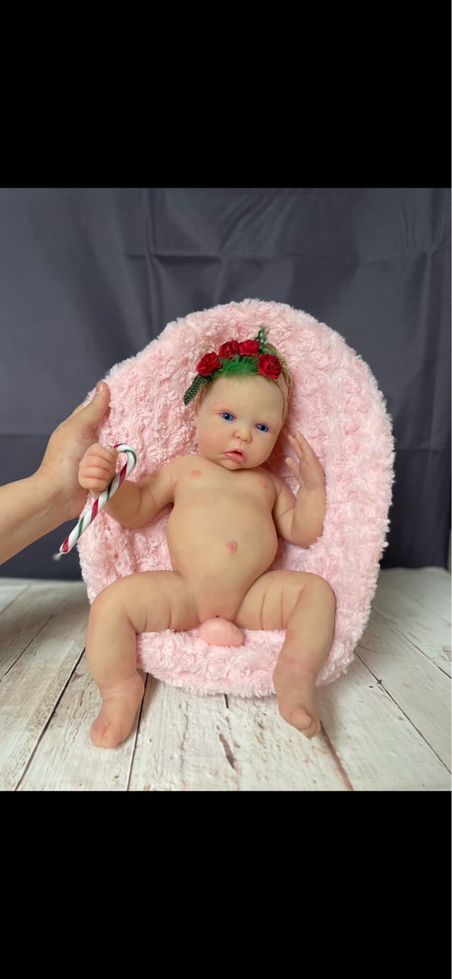 Reborn silicona 50 cm sistema pipí