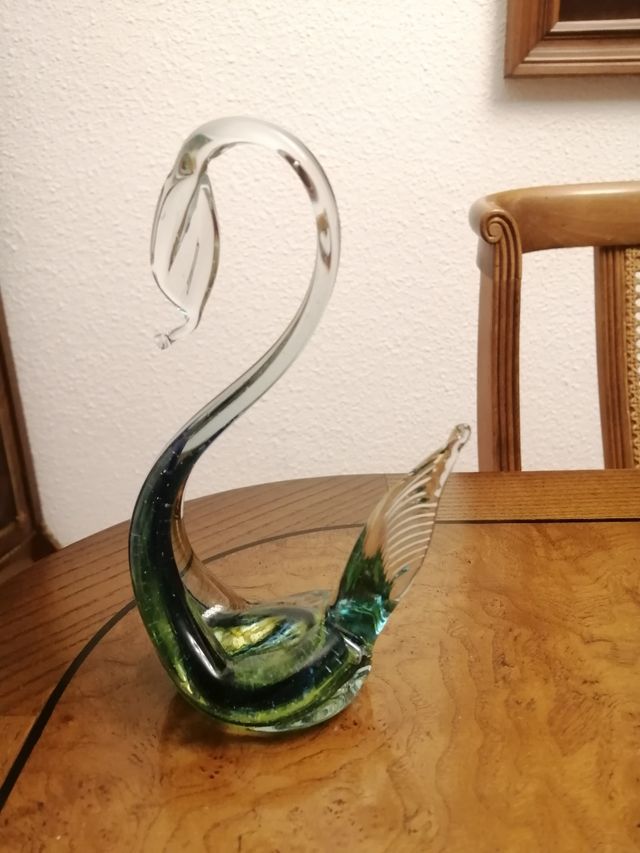 Cisne cristal antiguo