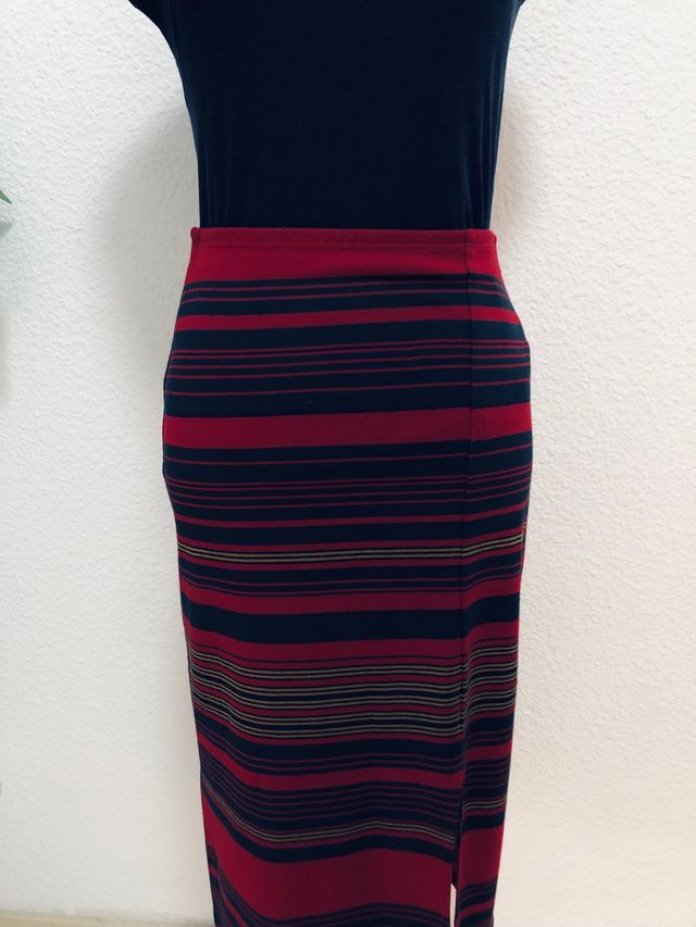 Falda rayas midi Abercrombie