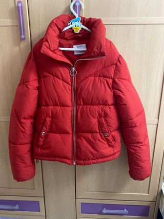 Plumas Rojo L Abrigo de plumas de hombre modelo Terry color rojo