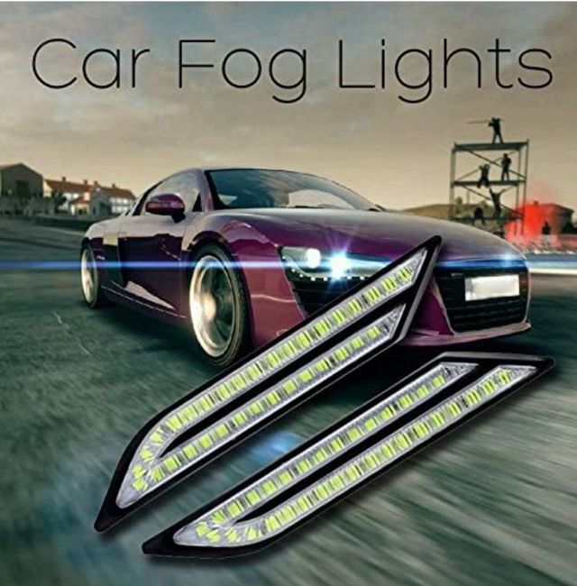 Calistouk lámparas niebla impermeable de coche DRL