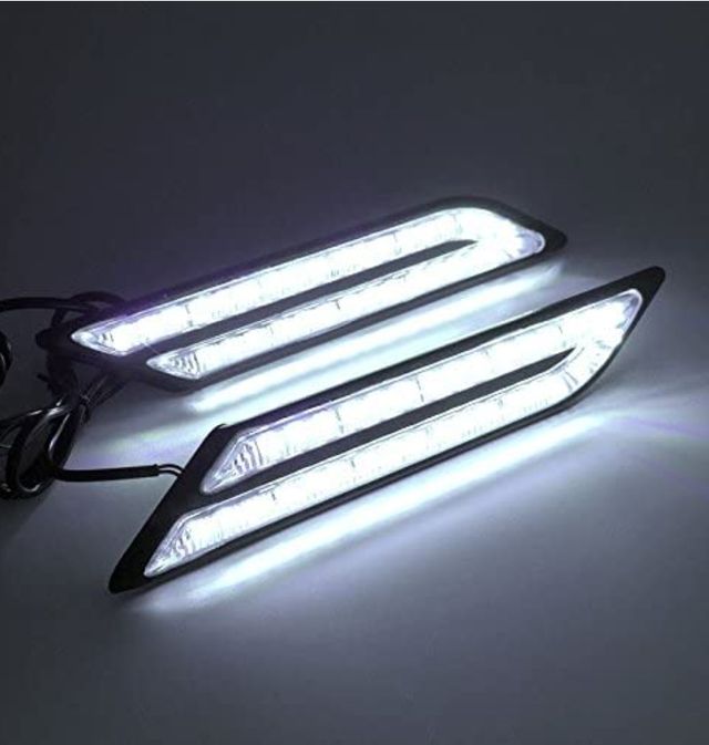 Calistouk lámparas niebla impermeable de coche DRL