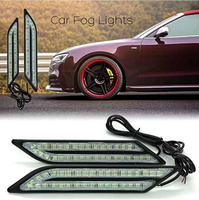 Calistouk lámparas niebla impermeable de coche DRL