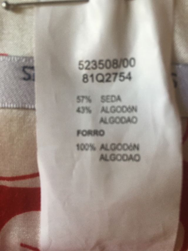 Falda 57% Seda 43% algodón talla 44