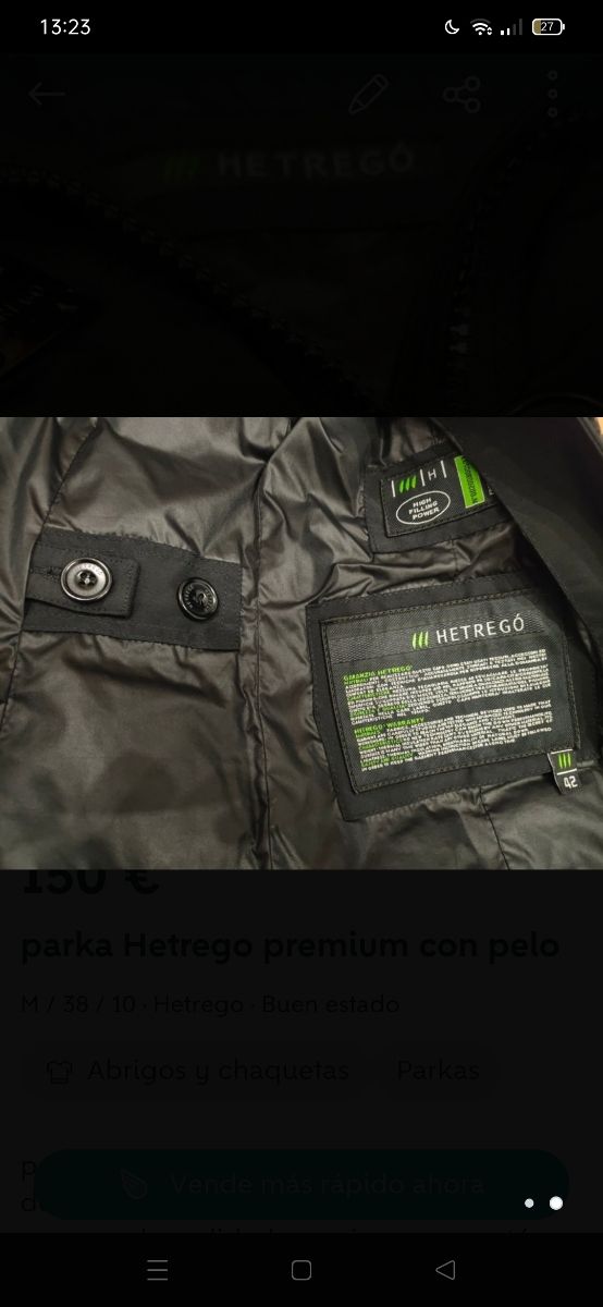 parka Hetrego premium con pelo