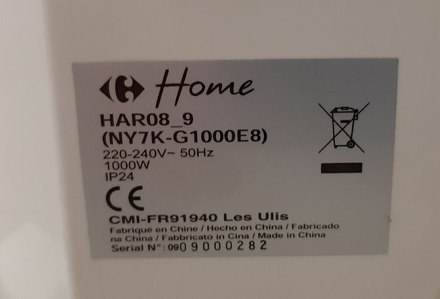 radiador bajo consumo 1000w