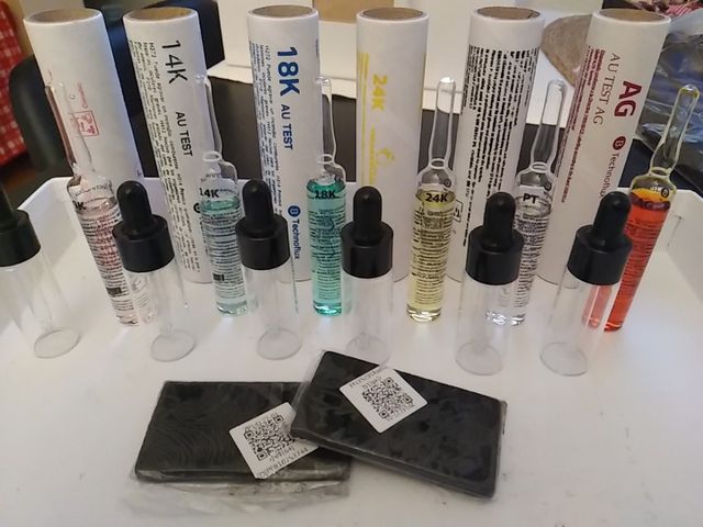 TODOS LOS ACIDOS DE TOQUE PARA ORO PLATA Y PLATINO