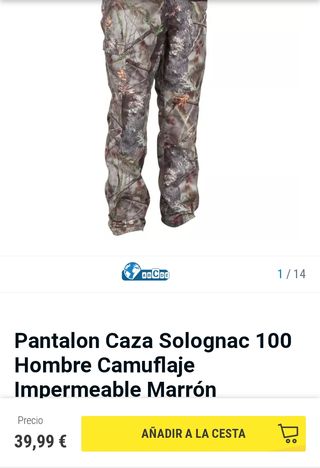 Pantalon Solognac Caza de segunda mano por 26 EUR en Huesca en WALLAPOP