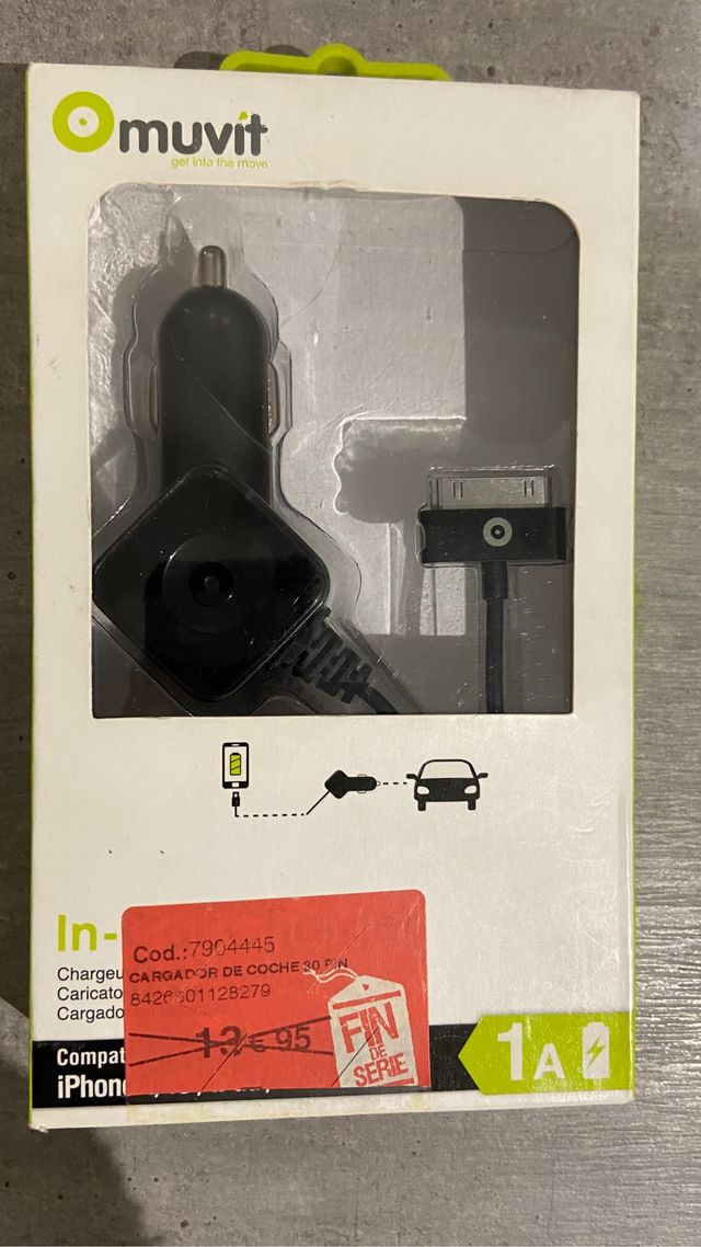 Cargador coche ipod 30 pin