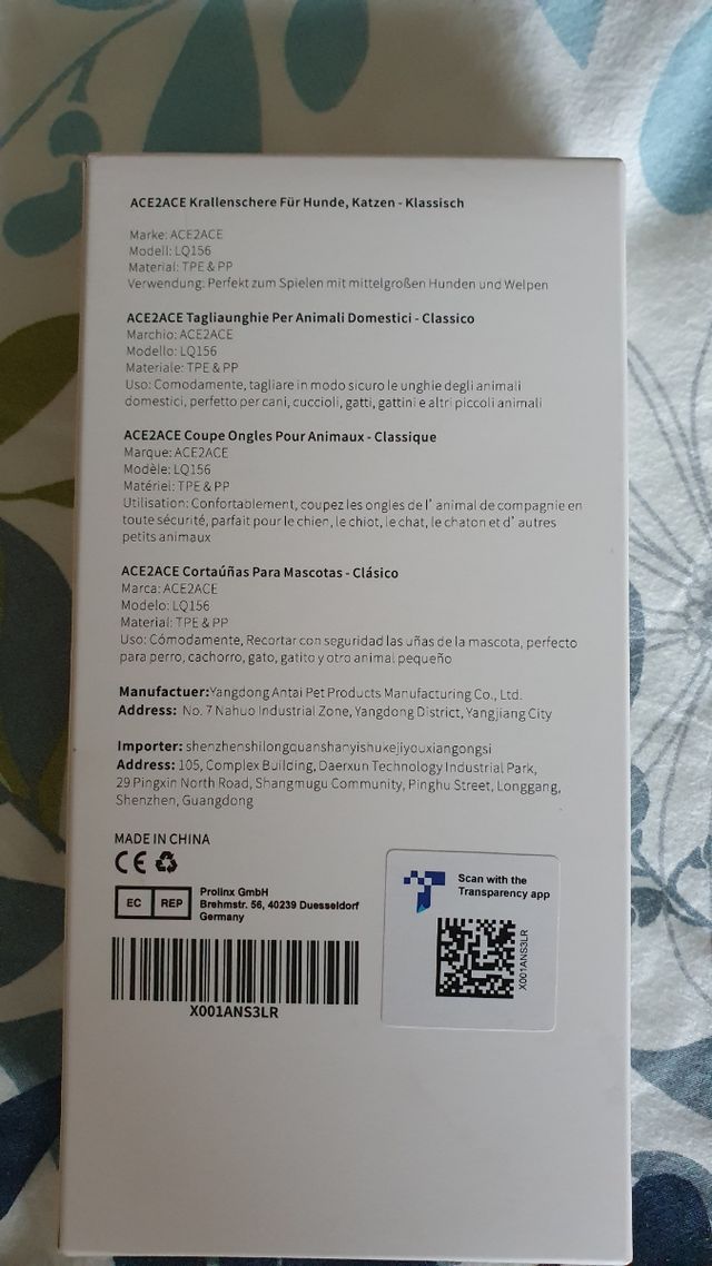 Cortauñas y lima perro