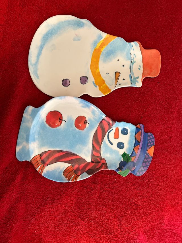 Set 2 bandejas plástico Navidad