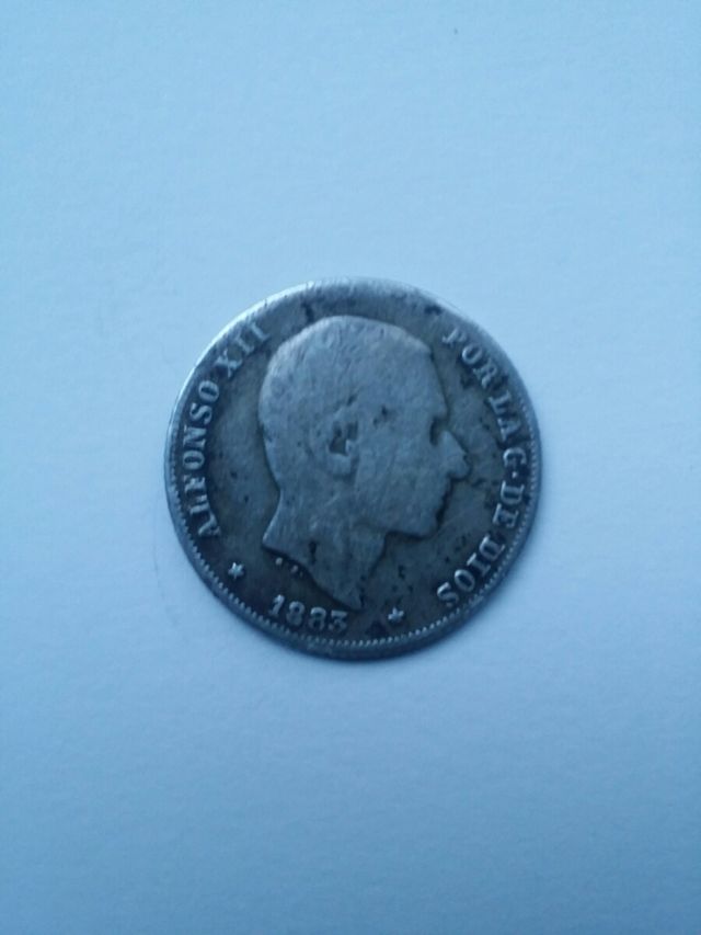 Moneda plata Alfonso XII