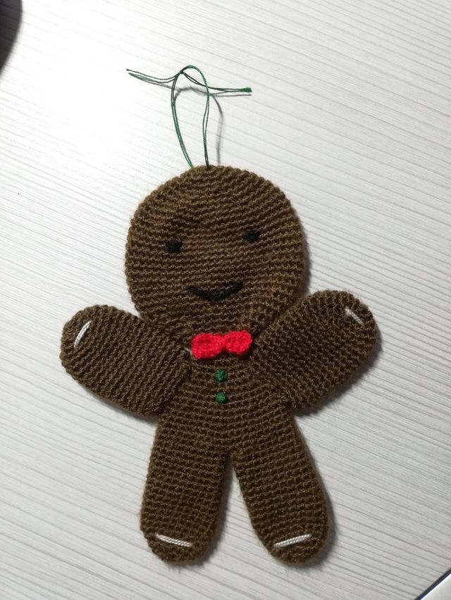 Muñeco jengibre crochet