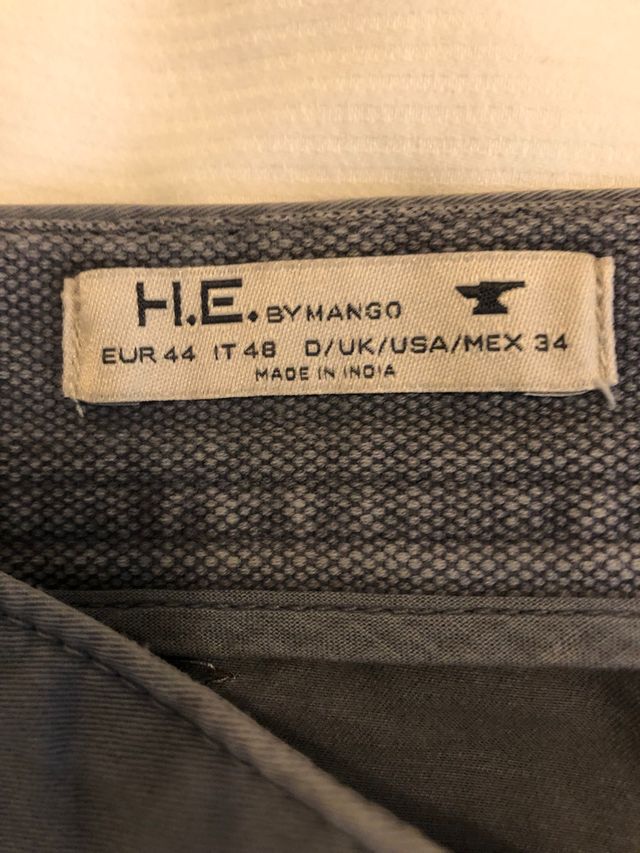 Pantalón chino HE Mango gris