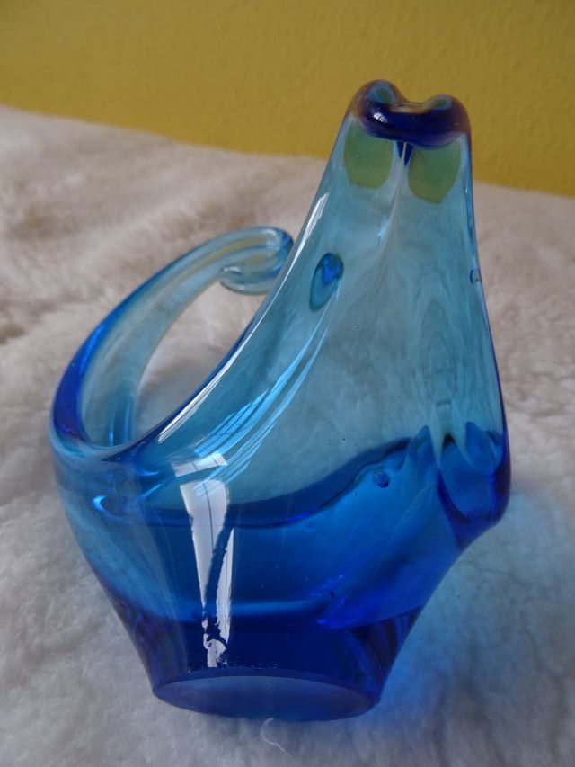 CENTRO/ADORNO DE CRISTAL AZUL