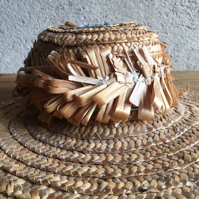 Sombrero antiguo de paja - artesanía de Segovia