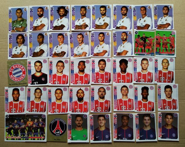 cromos Champions 16-17 y 17-18 versión Sudamérica
