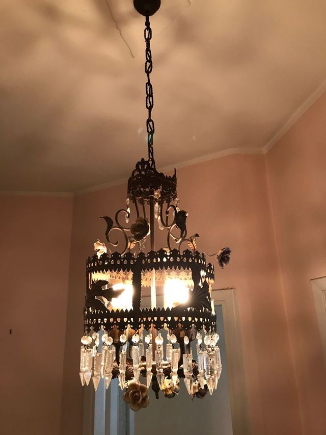 Coppia di lampadari vintage 