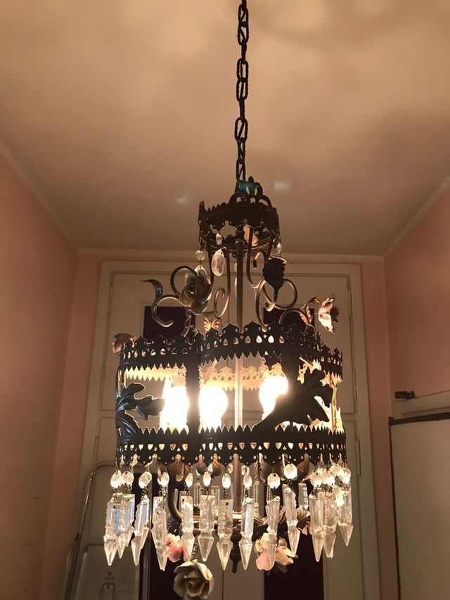 Coppia di lampadari vintage 