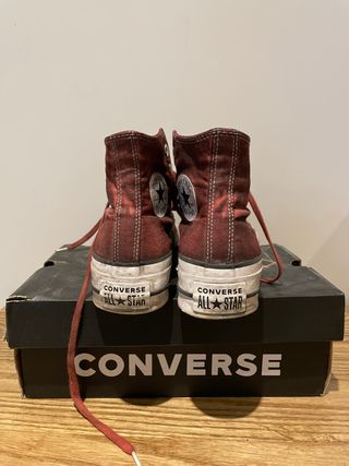 converse plataforma granate
