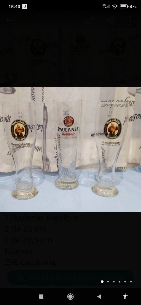 3 Jarras Cerveza 0'5 l