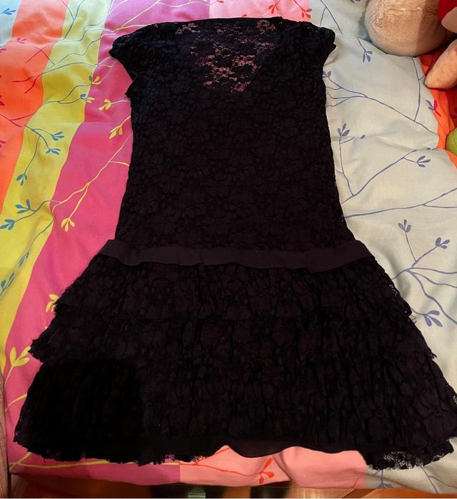 Vestido azul marino encaje