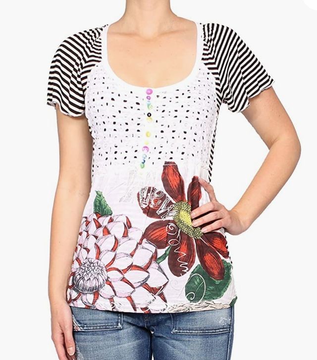 camiseta desigual talla M