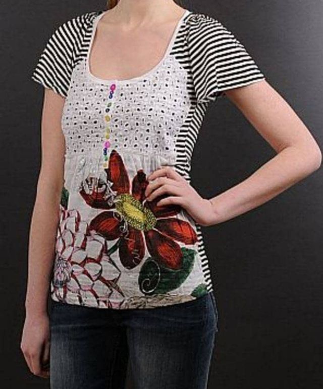 camiseta desigual talla M