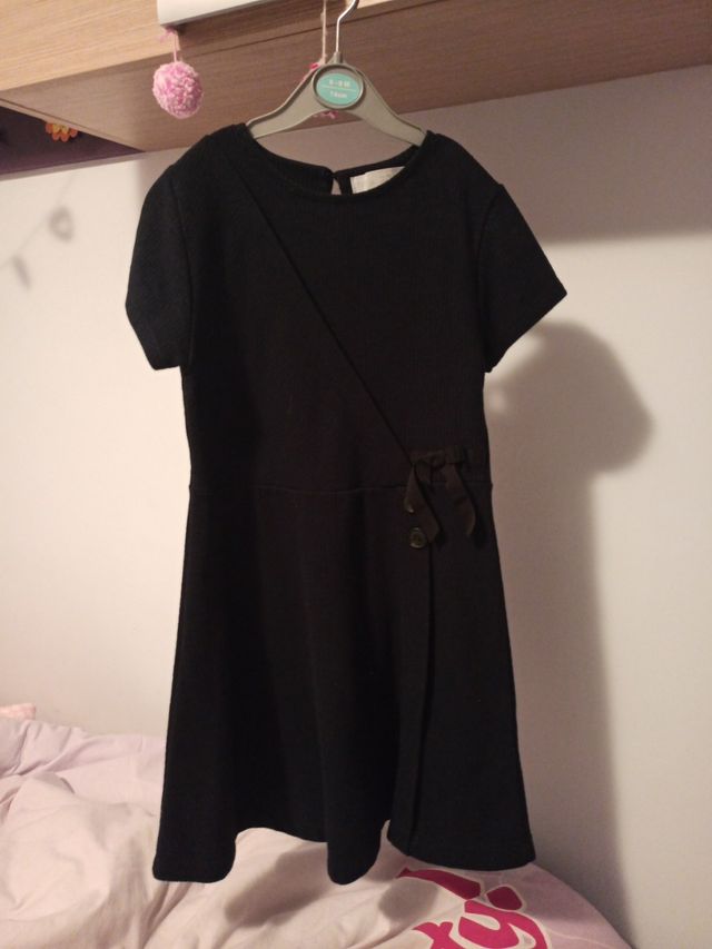 vestido niña zara talla 9-10 azul marino