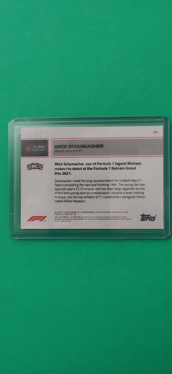 SCHUMACHER ROOKIE FORMULA 1