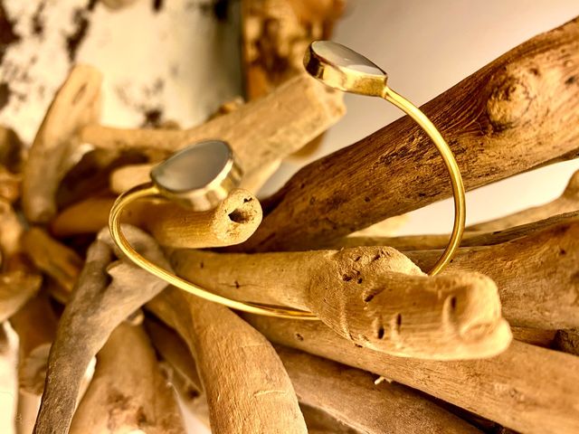 Pulsera plata bañada en oro