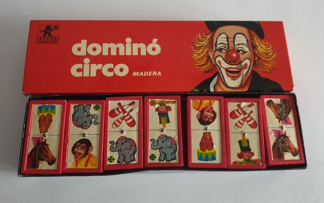 Dominó circo madera Borras años 70