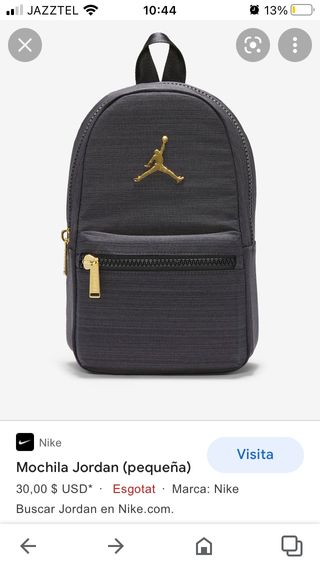 Mochila chica Jordan NUEVA de segunda mano por 30 EUR en Barcelona en  WALLAPOP