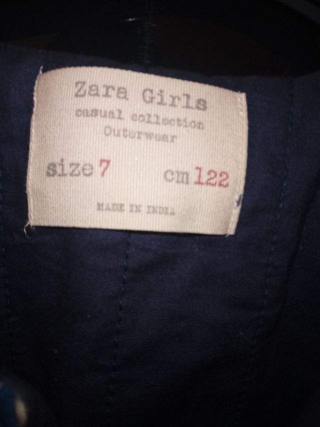 Chaqueta niña zara, talla 7 años