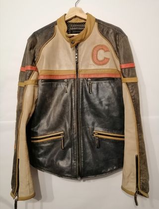 Cazadora cuero custom de segunda mano en WALLAPOP