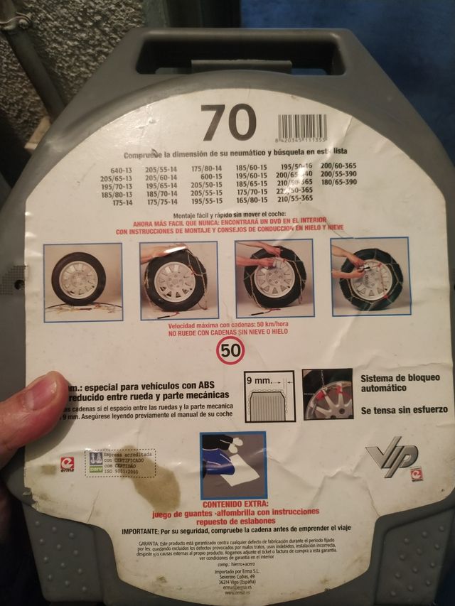 cadenas para nieve