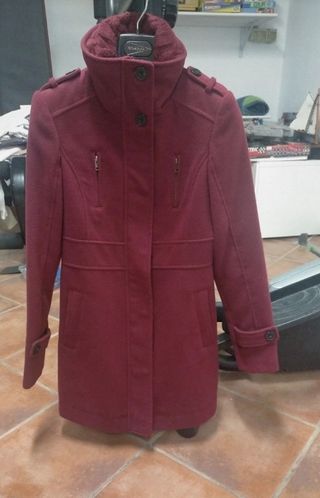 abrigo burdeos mujer