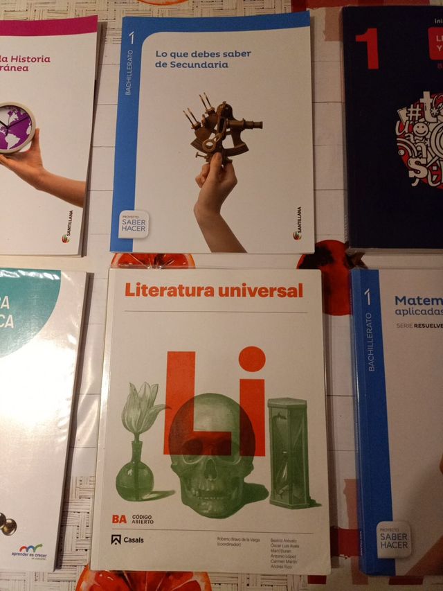 Libros 1°de Bachiller Letras como nuevos