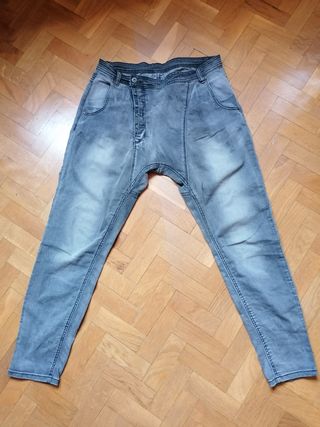 Pantalón vaquero Elástico talle medio para mujer Gris- Gary´s