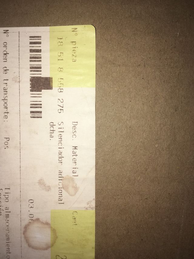 Silenciador derecho adicional bmw 1600