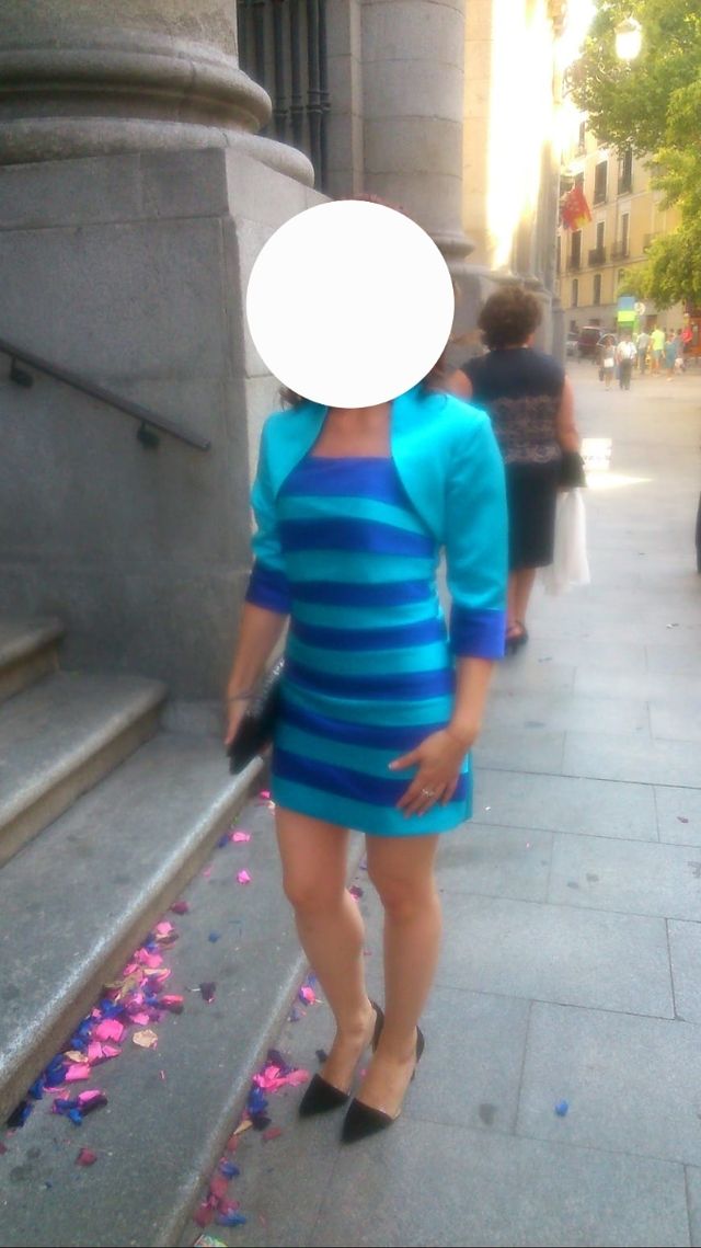 Vestido fiesta con chaqueta talla 36.