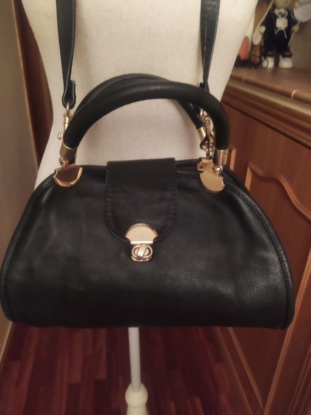 Bolso vintage de cuero genuino