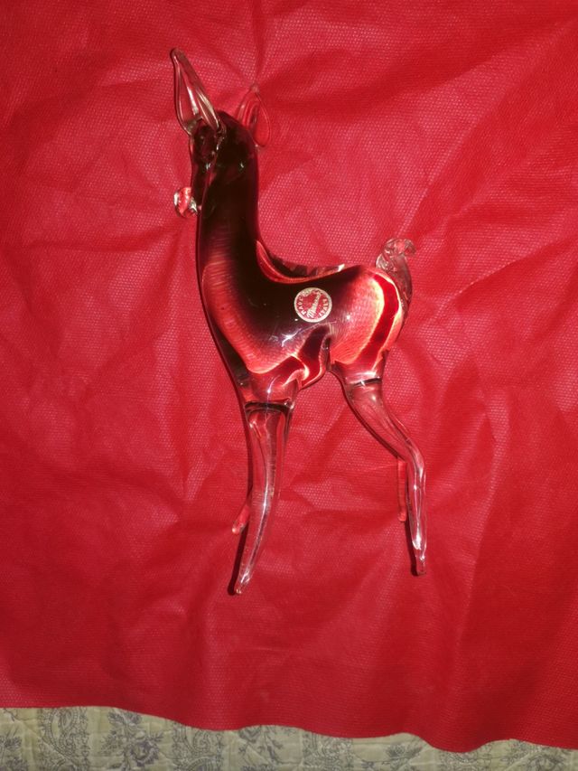 figura de ciervol de murano